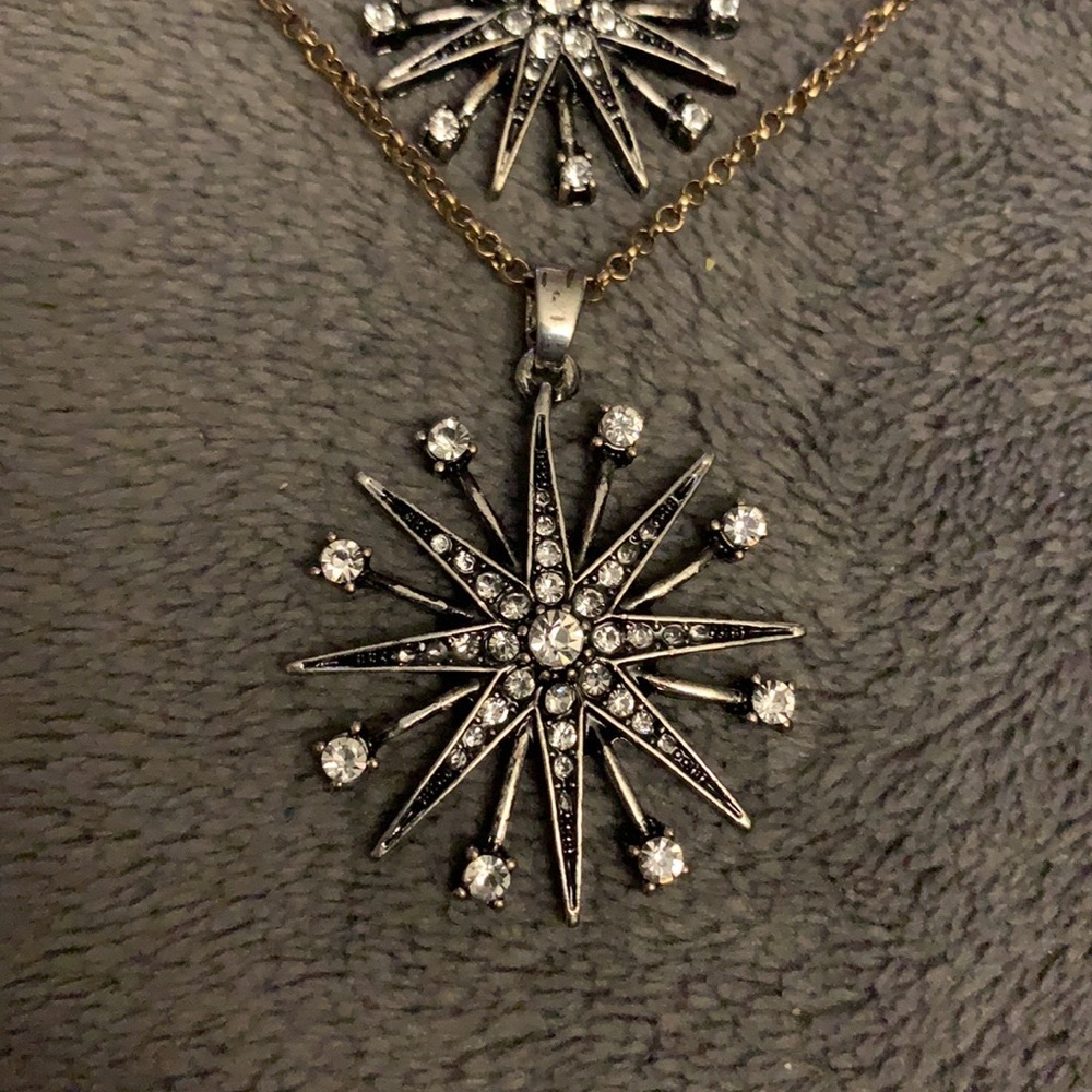 Betsey Johnson Double Star 3 in 1 Adjustable Necklace